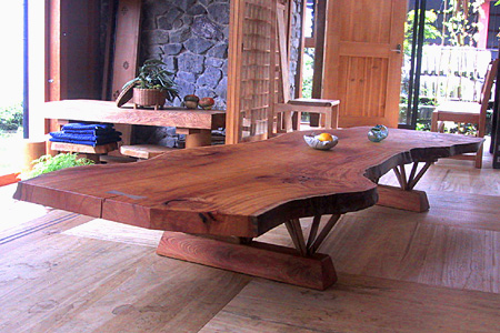 Z-008 欅 ケヤキ テーブル ローテーブル ダイニング 天板 一枚板 